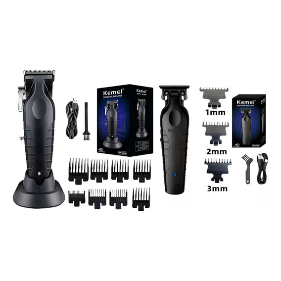 Combo Profesional Kemei Clipper Km-2296 Y Trimmer Km-2299