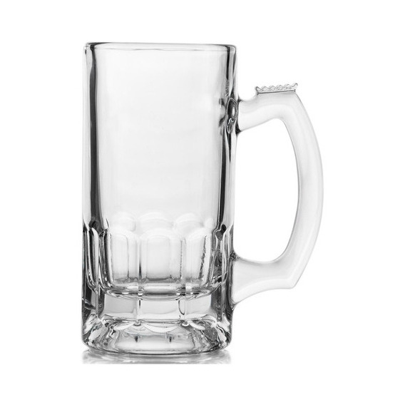 Vasos Tarros Cerveceros Vidrio Bar Cerveza Set 12pzas 375ml Color Cristal