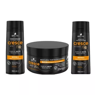 Kit C/3 Cresce Fio (shamp+cond+masc) 300ml Barro Minas