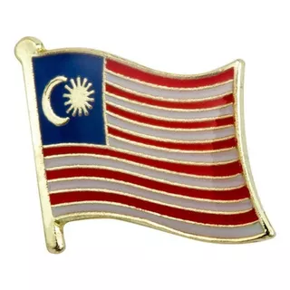 Pin Metalico Broche Bandera Malasia Pasaporte Viaje Pais