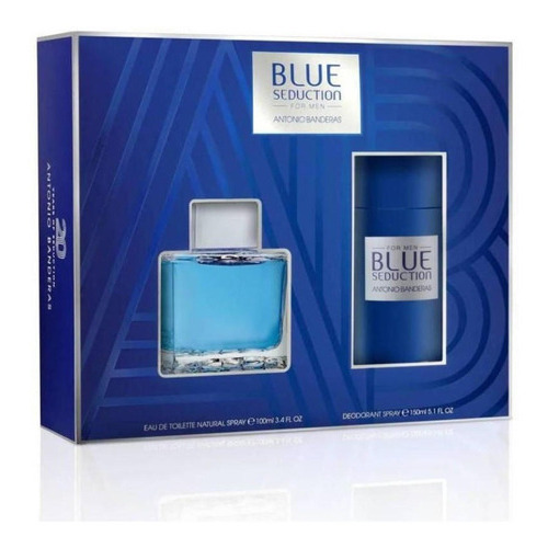 Blue Seduction Banderas Edt 100 +150ml Deo Hombre