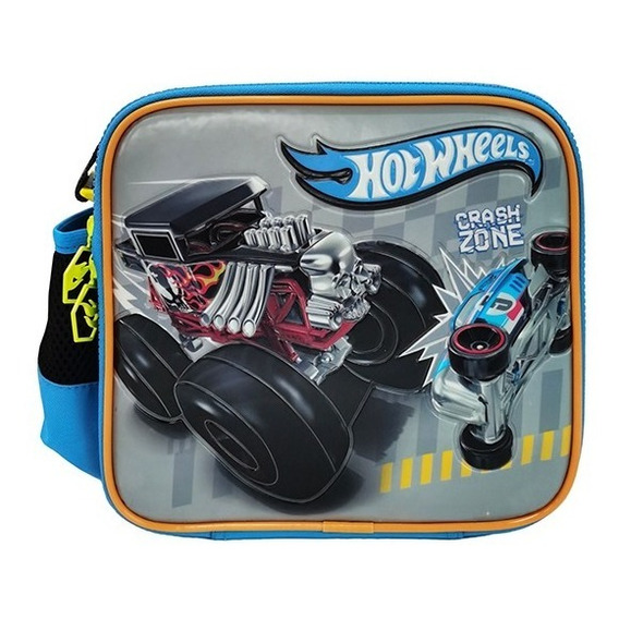 Lonchera Escolar Hot Wheels Bolso Almuerzo Lonchera Niños 3 Color Gris