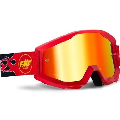 Goggles Fmf Powercore Core Flame Red/mirror Red Lens Color De La Lente Mirror Red Talla Adulto