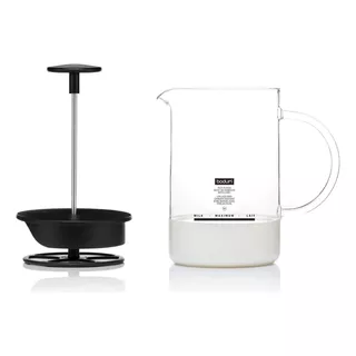 Espumador De Leche Manual  Bodum 250 Ml Negro