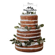 Paquete 4 Adornos Cake Toppers Personalizados De 15cm