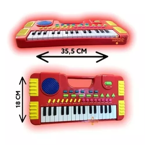 Teclado Piano Musical Infantil com Sons Eletrônicos 32 Teclas VERMELHO -  TOYS - Piano / Teclado de Brinquedo - Magazine Luiza