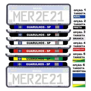 Suporte Placa Carro Guarulhos - Sp Personalizado Kit 2 Supor
