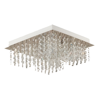 Plafon Lluvia De Cairel 4 Luces Tina Con Led Incluido Rd Blanco