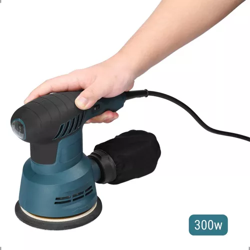 Lijadora profesional It-Blue Lixadeira orbital elétrica acampanha 5 lixas  300w saco coletor de pó profissional parede teto azul e preta azul turquesa  y negra 50Hz 300W 110V