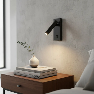 Aplique Velador Led See 2w Ip20 Calido Negro Negro