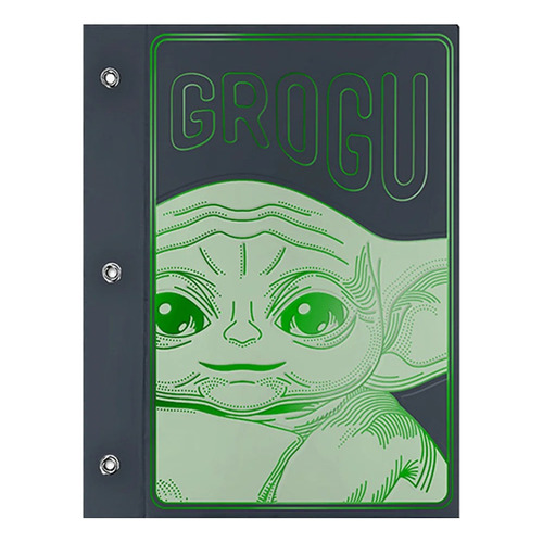 Carpeta Mooving N°3 Dos Tapas Star Wars Baby Yoda Color Multicolor