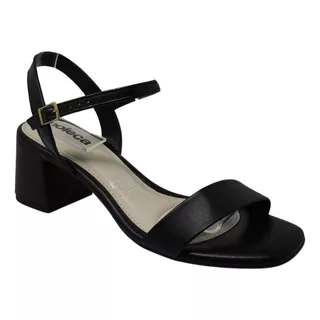 Sandalias De Tacon Negras Zapatos Mujer Moleca 5496101