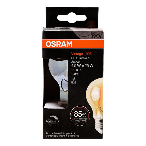 Foco Led 4.5w Vintage Osram 1 Pza Color De La Luz Blanco Neutro