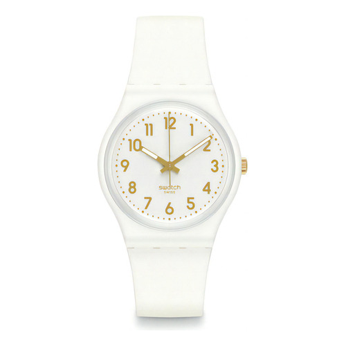 Reloj Swatch White Bishop Para Mujer De Silicona So28w106
