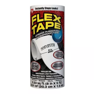 Cinta Flex Tape Blanco Adhesivo Extra Fuerte Tamaño Gigante