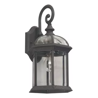 Farol Luminaria Ideal Exterior Negro Aluminio/vidrio