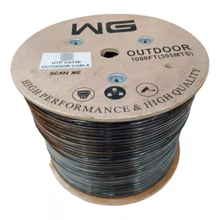 Cable Utp Cat 5e Uso Exterior Aleacion 305 Metros