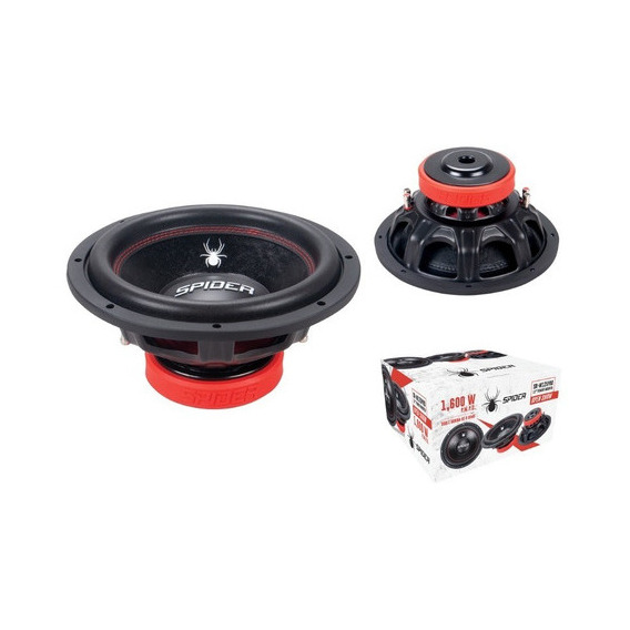 Subwoofer 12 1600w  800w Rms Doble Bobina Sr-w125pro Spider Color Negro