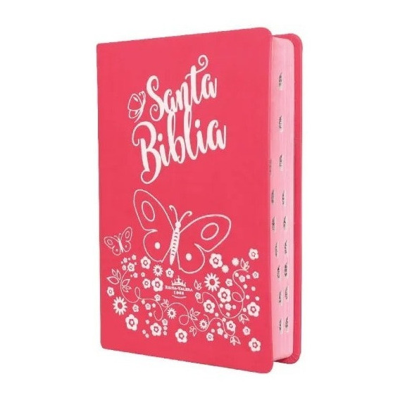 Biblia Reina Valera 1960 Letra Grande Fucsia Mariposas