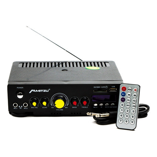 Amplificador Perifoneo Usb Y Sd Radiofm Efectoeco 150w Xari Color Negro Potencia de salida RMS 0 W
