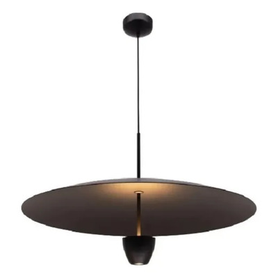 Colgante Mardai 2 12w Led Calido Negro Aluminio Lk Negro