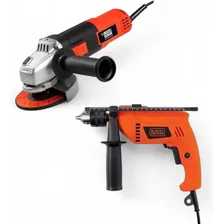Kit Black+decker Amoladora Angular 115mm + Taladro Atornillador Percutor 13mm