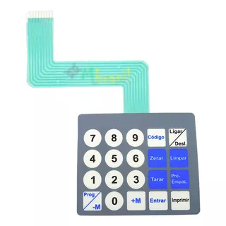 Teclado P Balança Toledo Prix 3 Cinza Flat Longo - Cód 582