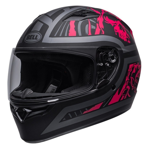 Casco Moto Bell Qualifier Rebel Mt Negro/rosa