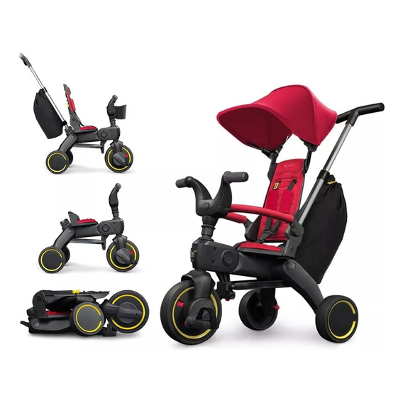 Triciclo Tipo Carreola Plegable Portatil Reclinable 4 En 1