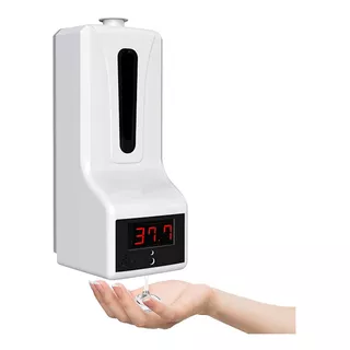 Termometro Corporal Con Alarma + Dispensador Alcohol Gel ® Color Blanco