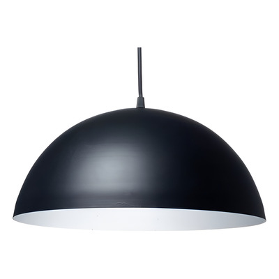 Lampara Colgante Media Esfera 30cm Negro Apto Led Fz