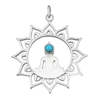 Hii-pingente Meditação Prata 925 Larimar    Kessel