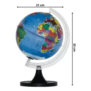 Globo Terrestre Político Gênio 21cm Libreria