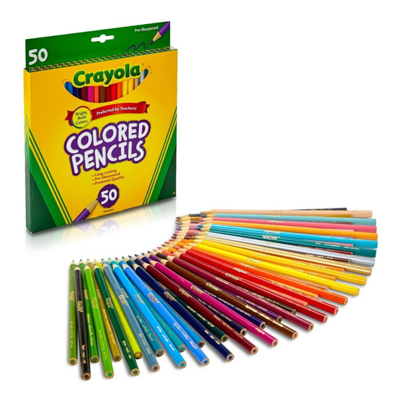 Lapices De Color Crayola 684050m000 50 Unidades Punta Fuerte