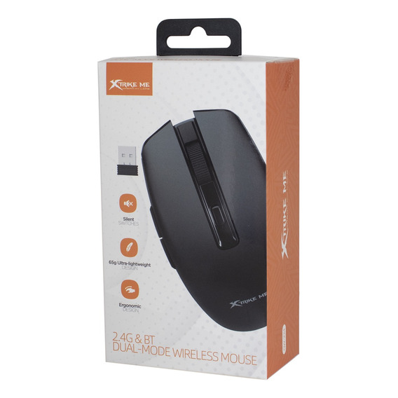 Mouse Inalámbrico Clasico Pilas Xtrike Me Gw-224 Negro