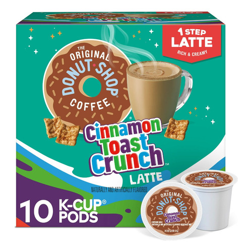 Donut Shop Coffe 10 K- Cups Cinnamon Toast Crunch Latte