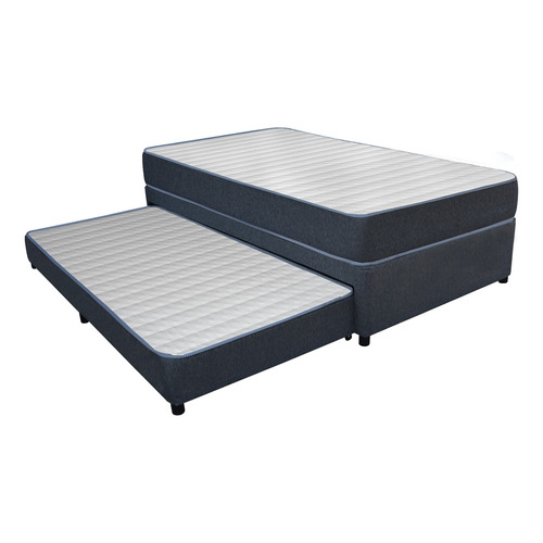 Somier Marinera Viggo Dual Bed 100 X 200 Colchon Resortes Color Gris