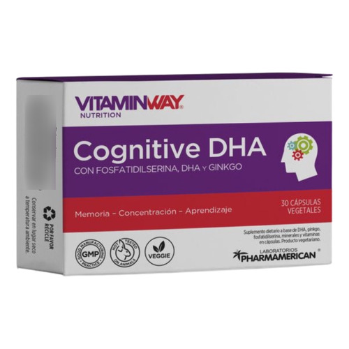 Cognitive Dha Memoria Concentración X30 Capsulas Vitamin Way Sabor Sin Sabor