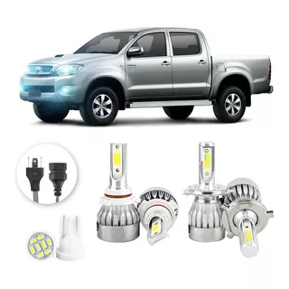 Kit Lampadas Led Toyota Hilux 2006 A 2008 H4 Hb4 20000lm