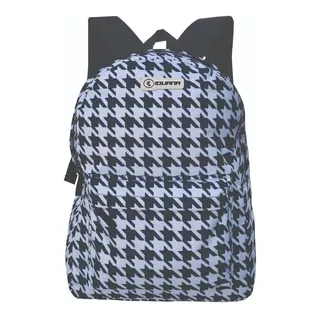 Mochila Juvenil Casual Escolar Em Poliéster Ig-2052 Cor Branco