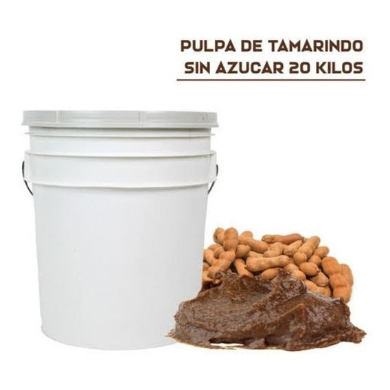 Pulpa Natural Tamarindo Sin Azúcar En Cubeta De 20 Kilos