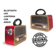 Caixa Som Antiga Radio Portátil Retro Bluetooth Am Fm 