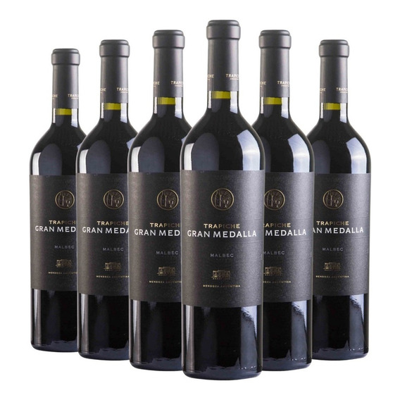 Vino Trapiche Gran Medalla Malbec Caja X 6 X 750ml.