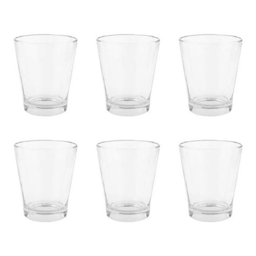 Set X6  Vasos Vidrio Durax Ikea Bajo Agua Jugo Uso Diario