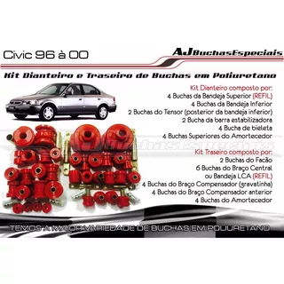Civic 99 - Kit De Buchas Dianteiro Traseiro Poliuretano 40pç