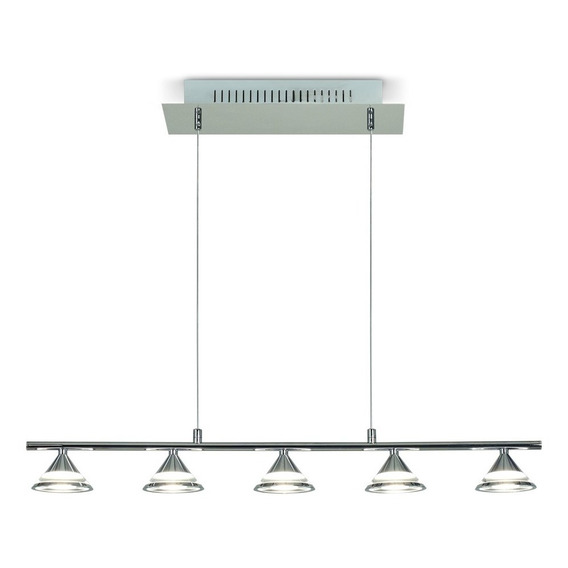 Colgante Moderno 5 Luces Led Calida Integrada Modelo Trieste