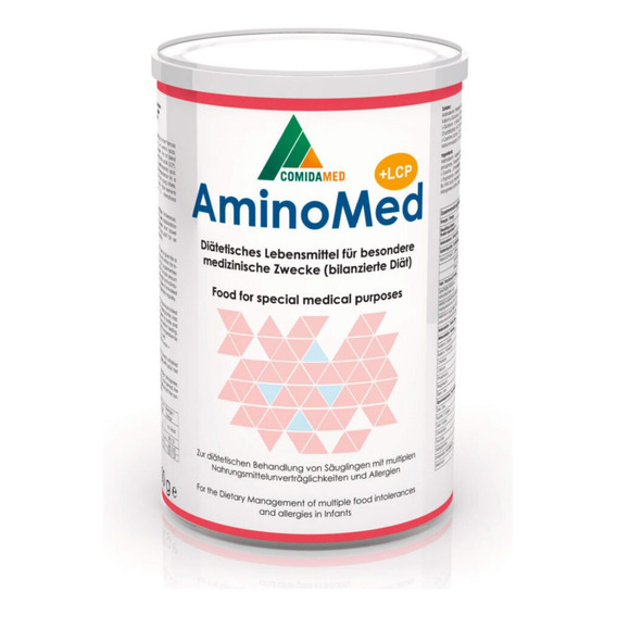 Leche de fórmula en polvo sin TACC Comidamed AminoMeed sabor neutro en lata de 1 de 400g - 0  a 12 meses