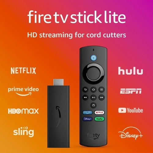 Fire Tv Stick Lite 3ra Gen. Con Botones Amazon Streaming Color Negro