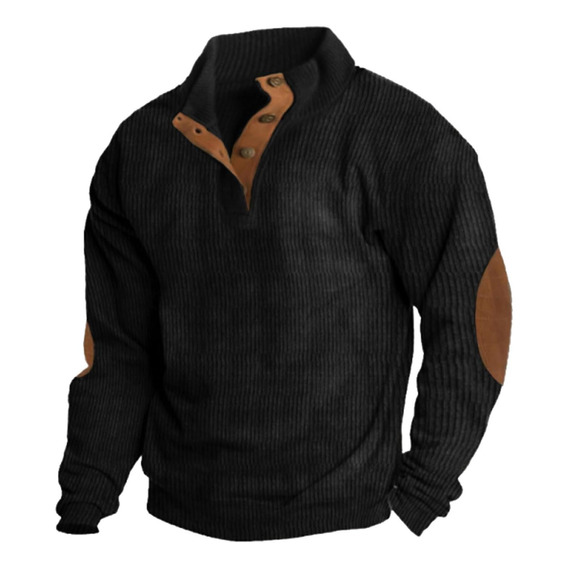 Sudadera Casual De Manga Larga Con Cuello Alto Para Hombre