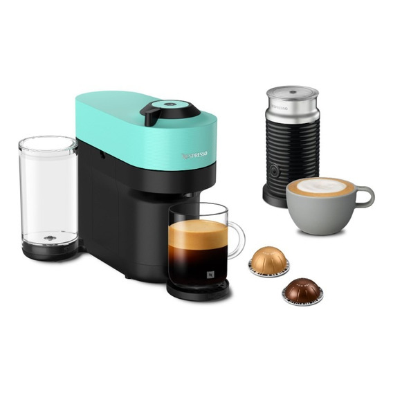 Máquina Nespresso Vertuo Pop Aqua + Espumador De Leche